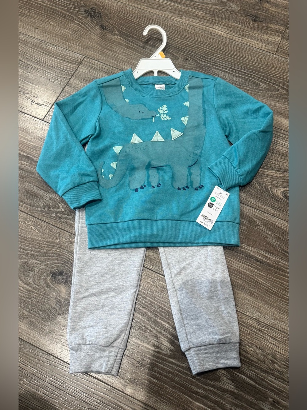 NWT Carter's Teal Dinosaur Sweatshirt - Boys